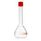 Bécher en verre gradué, 50 ml, classe A, graduation brune, filetage GL18, avec certificat