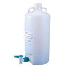 Fľaša na destilovanú vodu 2000 ml, vysoká, s výpustným kohútikom - polypropylén (PP)