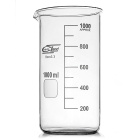 Bécher haut avec bec verseur, 800 ml, verre borosilicaté (BORO 3.3), hauteur 175 mm, diamètre 90 mm, ISO 3819, DIN 12331