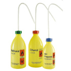 Vytláčacia fľaša LDPE 500 ml s potlačou METHANOL - žltá, závit GL25