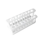 Porte-tubes double rangée en PP, 7 emplacements de 21,5 mm et 8 emplacements de 17,5 mm, avec broches – laboratoire