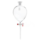 Distributeur en forme de poire avec bouchon PP, 250 ml, raccord 29/32, robinet PTFE, verre borosilicaté (BORO 3.3)