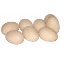 Oeufs en bois pour la décoration de Pâques 1 unité poule