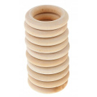 Anneau en bois 10 pcs 55 mm bois de hêtre