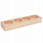 Chandelier en bois pour bougies chauffe-plat 4 trous 19,5x5x2,5cm