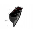 Support de verre pour voiture 20x27x10cm noir