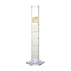 Cylindre gradué en verre, 2000 ml, classe B, graduation brune, base hexagonale en verre