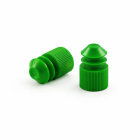 Korok PE karbovaný do skúmaviek 12 mm zelený, 100 ks – laboratórne uzávery z polyetylénu