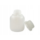Bouteille 100 ml en PEHD avec bouchon transparent