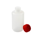 Bouteille 100ml LDPE avec bouchon rouge
