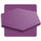 Panneau acoustique hexagonal violet 50x50 cm épaisseur 3 cm hexagone