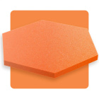 Panneau acoustique hexagonal orange 50x50 cm épaisseur 3 cm hexagone