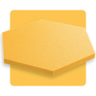 Panneau acoustique hexagonal jaune banane 50x50 cm épaisseur 3 cm hexagone