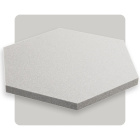 Panneau acoustique hexagonal gris clair 50x50 cm épaisseur 3 cm hexagone