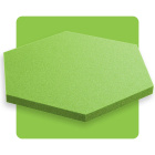 Panneau acoustique hexagonal vert clair 50x50 cm épaisseur 3 cm hexagone