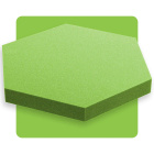 Panneau acoustique hexagonal vert clair 50x50 cm épaisseur 5 cm hexagone