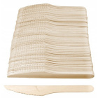 Couteaux en bois jetables 100 pcs 16 cm Eco
