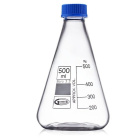 Erlenmeyer 500 ml avec bouchon à vis - verre borosilicate BORO 3.3