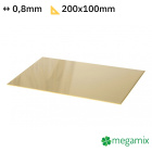 Plaque en laiton 200x100x0,8mm
