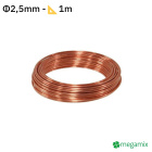 Fil de cuivre Φ2,5mm 1m