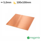 Plaque de cuivre 100x100x5,0 mm