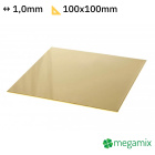Plaque en laiton 100x100x1,0mm