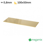Plaque en laiton 100x50x0,8 mm