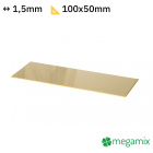 Plaque en laiton 100x50x1,5 mm