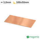 Plaque en cuivre 100x50x3,0 mm