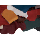 Morceaux de cuir 1 kg, mélange de couleurs, cuir italien souple, taille moyenne