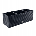 Pot de fleurs 50x18x19cm anthracite 17L balcon jardin