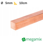 Barre carrée en cuivre 05x05mm 10cm