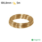 Fil de laiton Φ0,8mm 5m