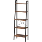 Étagère 56x34x172cm rustique bois marron métal