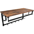 Étagère avec cintres 60x30x31,7 cm rustique marron métal noir