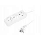 Prolongateur 3x prise 3m câble d'alimentation blanc