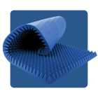 Panneau acoustique en mousse Pyramide 200×100 cm 6 cm bleu