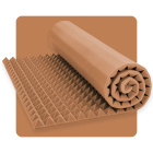 Panneau acoustique en mousse Pyramide 200×100 cm 6 cm marron