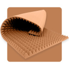 Panneau acoustique en mousse Pyramide 200×100 cm 7 cm brun