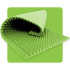 Panneau acoustique en mousse Pyramide 200×100 cm 8 cm vert clair
