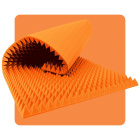 Panneau acoustique en mousse Pyramide 200×100 cm 7 cm orange