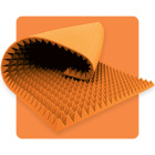 Panneau acoustique en mousse Pyramide 200×100 cm 6 cm orange