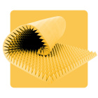 Panneau acoustique en mousse Pyramide 200×100 cm 7 cm jaune