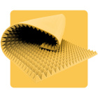 Panneau acoustique mousse Pyramide 200×100 cm 4 cm jaune