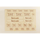 Autocollants HAND MADE WITH LOVE 23 pcs
