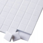 Mousse autocollante blanche 3D 100 pcs 15x15mm cube
