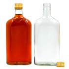 Bouteille en verre 500ml 22cm plate