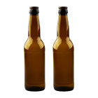 Bouteille en verre pour bière 330ml 23cm marron