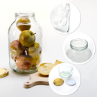 Bocal en verre 5000ml 17cm avec couvercle