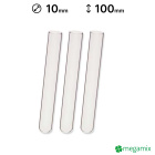 Tube à essai en verre 100mm diamètre 10mm 10pcs
